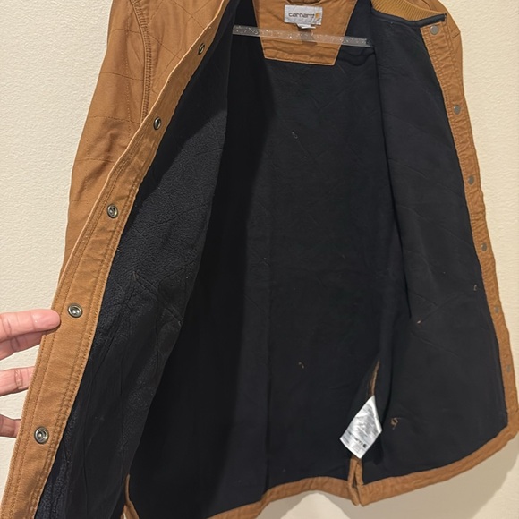 Carhartt women’s size large 12/14 canvas snap-front shirt jacket - Picture 9 of 13